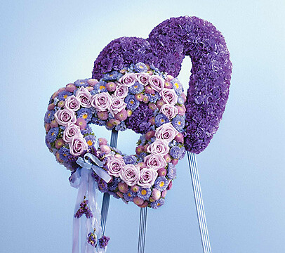 Blue &amp; Lavender Double Heart